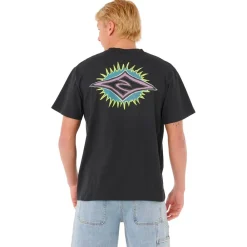 Tee Shirt<Rip Curl Tee-shirt Raw Burst Tee Shirt Black