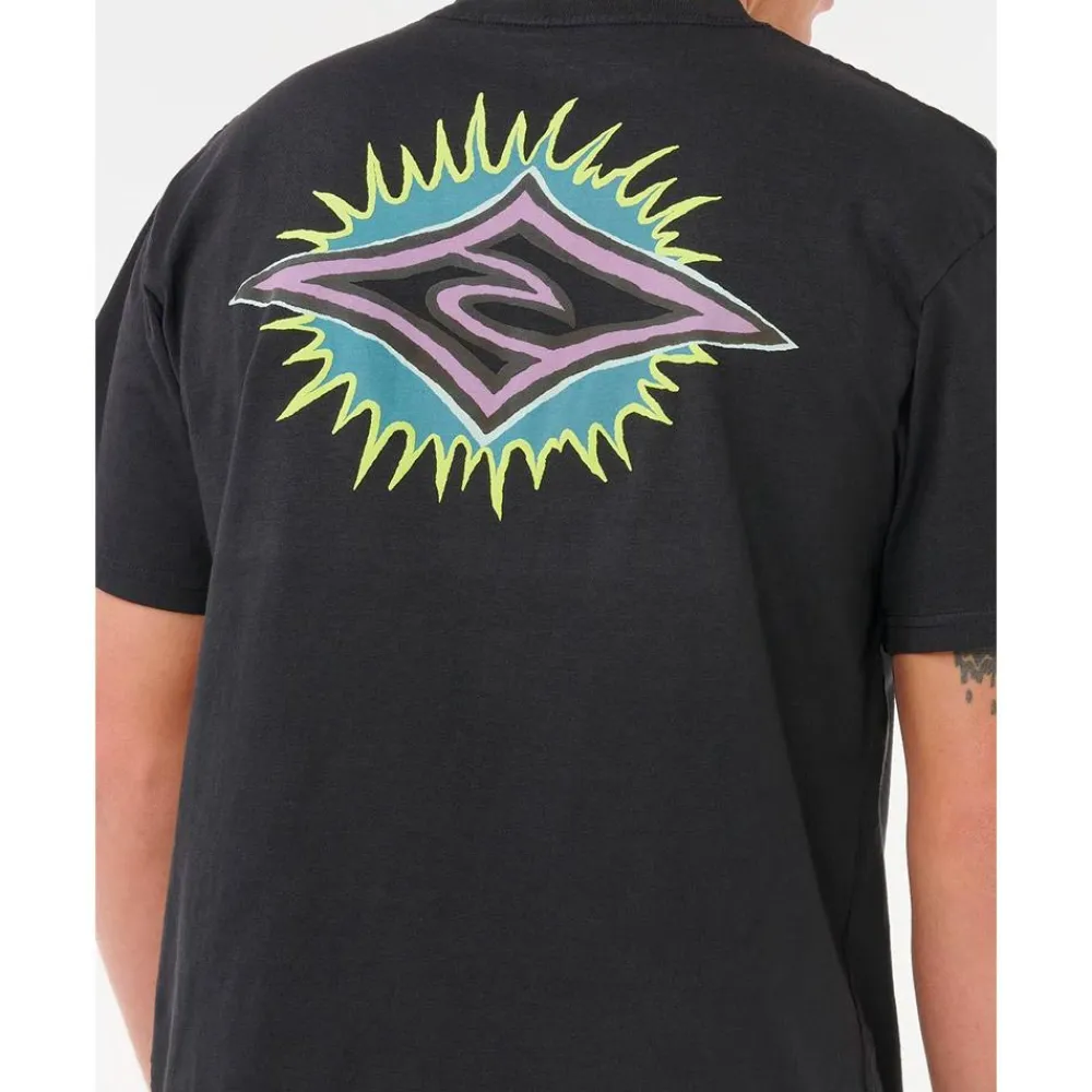 Tee Shirt<Rip Curl Tee-shirt Raw Burst Tee Shirt Black