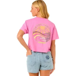 Tee Shirt<Rip Curl Tee-shirt Sun & Sea Crop Pink
