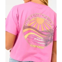 Tee Shirt<Rip Curl Tee-shirt Sun & Sea Crop Pink