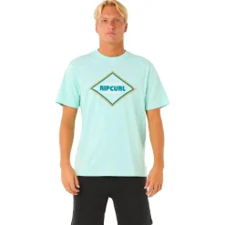 Tee Shirt<Rip Curl Tee-shirt Surf Revival Yo Mumma Light Aqua