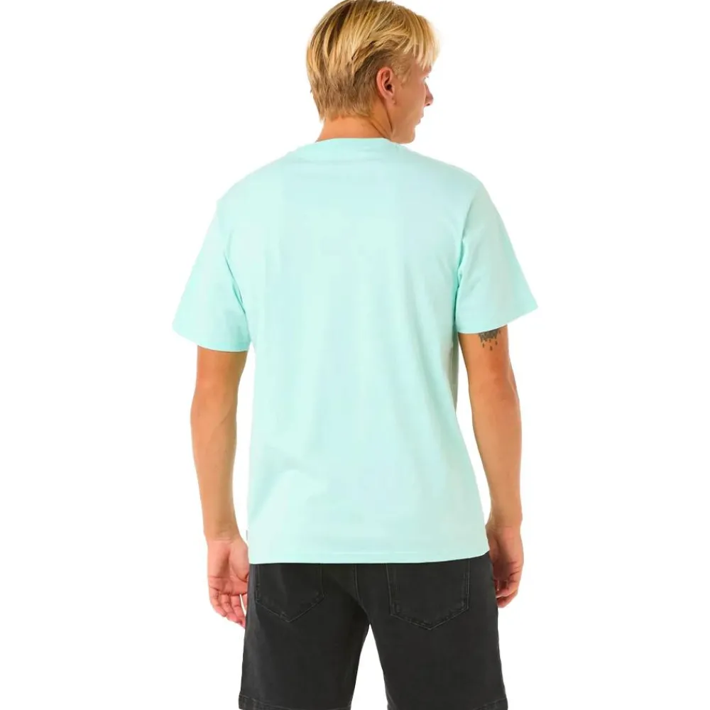 Tee Shirt<Rip Curl Tee-shirt Surf Revival Yo Mumma Light Aqua