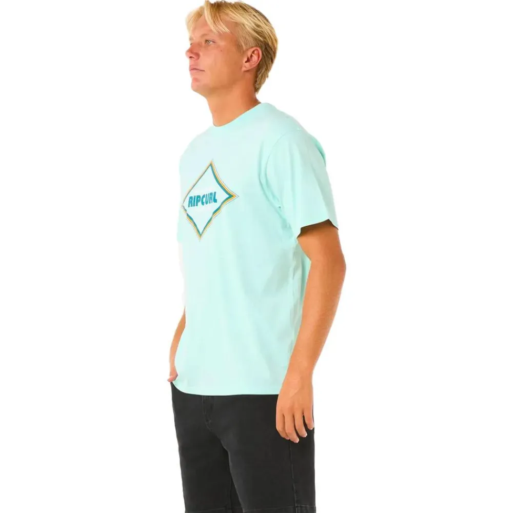 Tee Shirt<Rip Curl Tee-shirt Surf Revival Yo Mumma Light Aqua