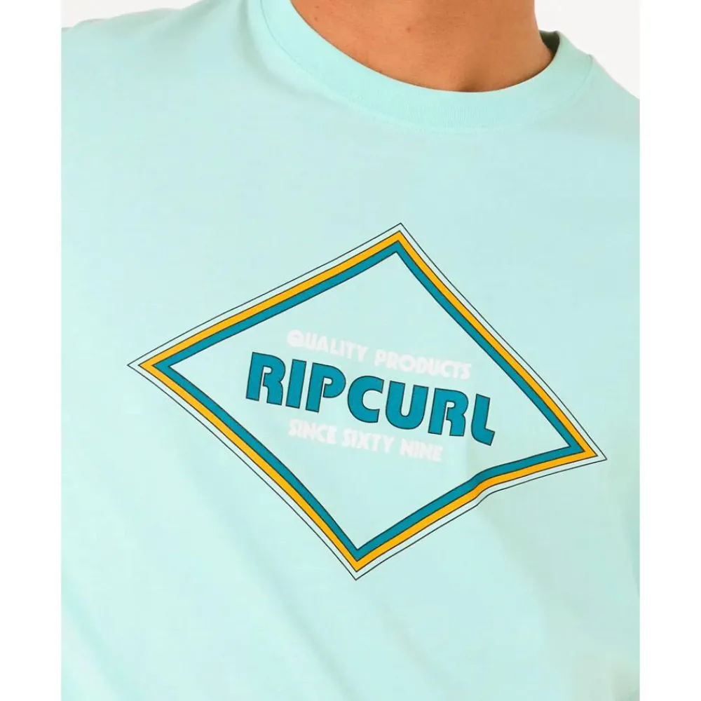 Tee Shirt<Rip Curl Tee-shirt Surf Revival Yo Mumma Light Aqua