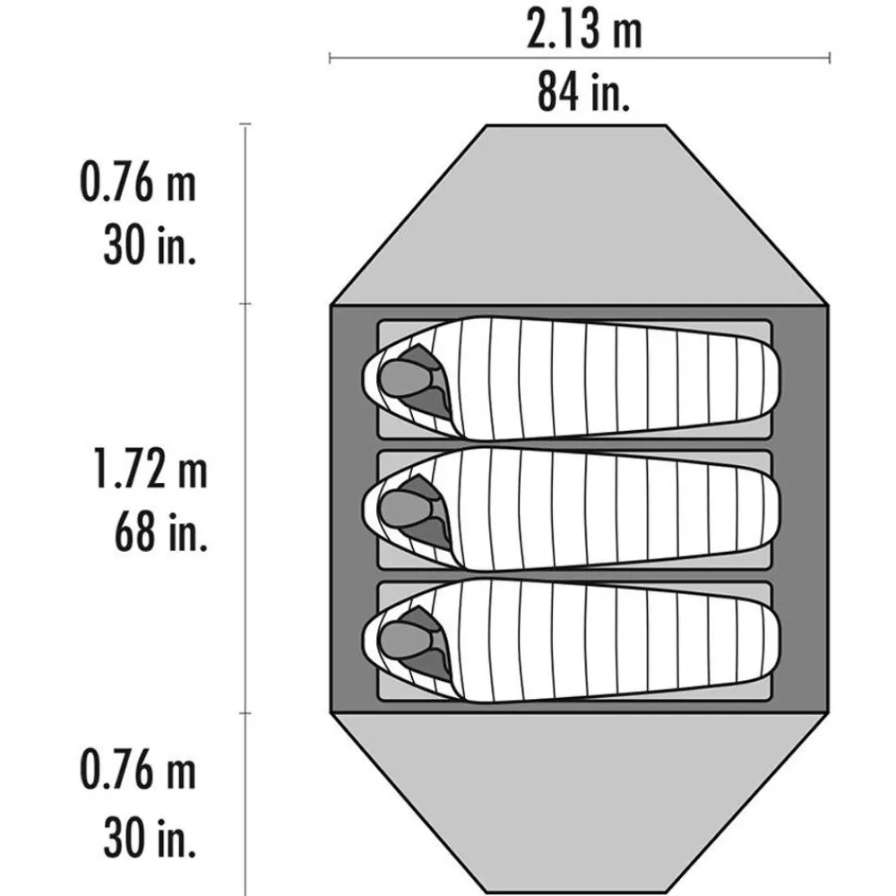 Tente 3 Places|Tente Igloo<MSR Tente Elixir 3 Green
