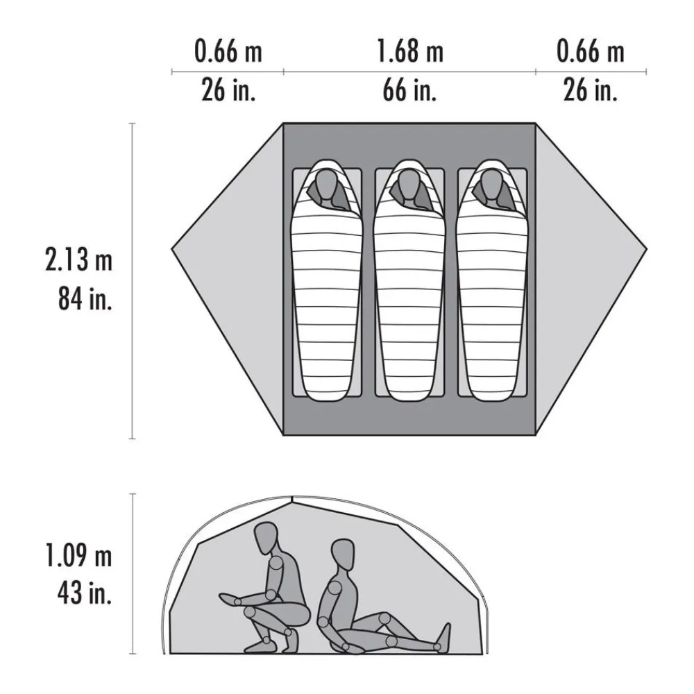 Outlet Tente Freelite 3 Green Tente 3 Places|Tente Igloo