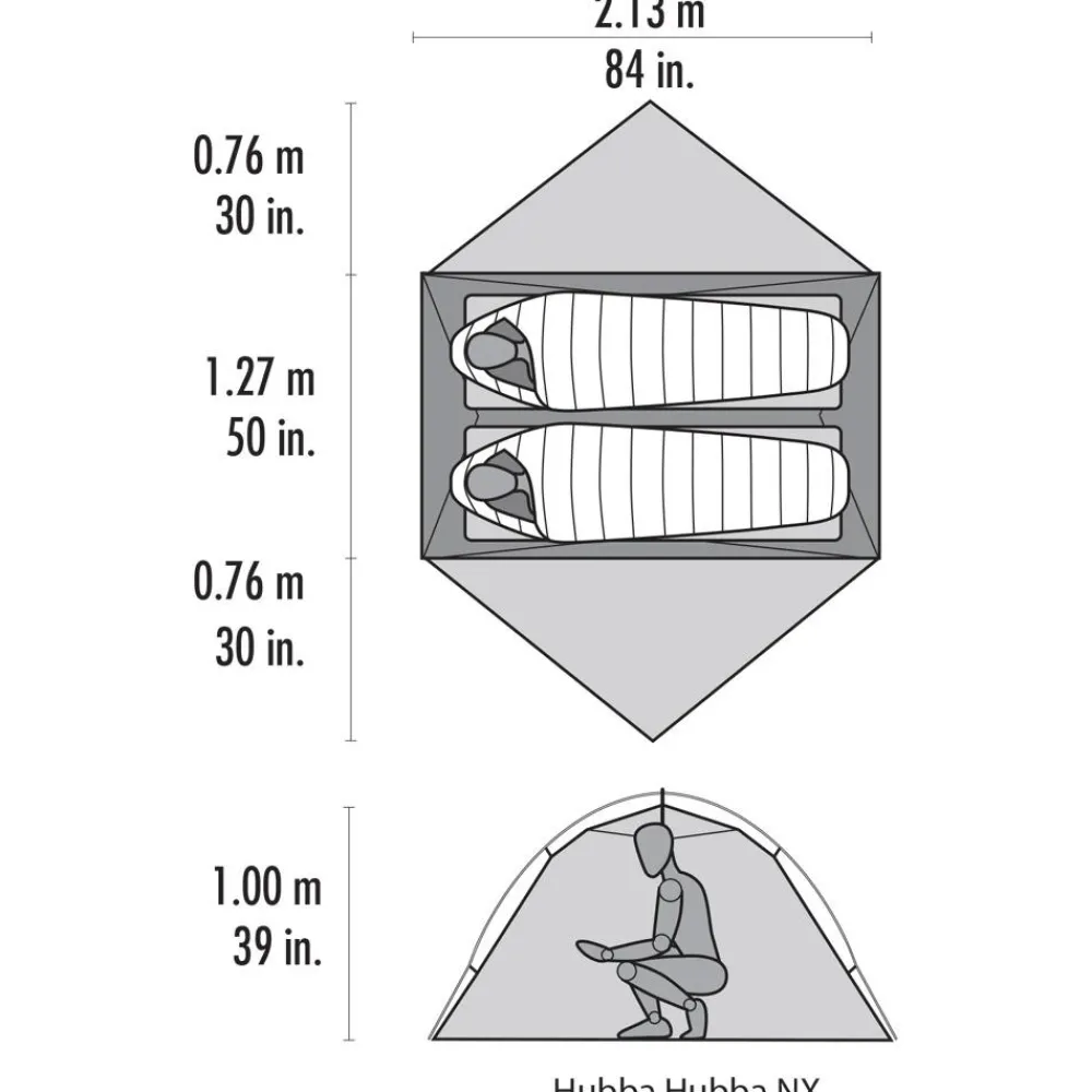 Tente Igloo|Tente 2 Places<MSR Tente Hubba Hubba Nx Gray