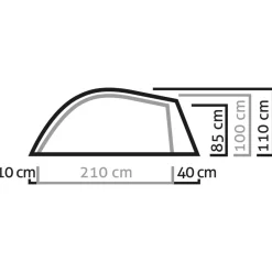 New Tente Litetrek II Lightgrey Cactus Tente Tunnel|Tente 2 Places