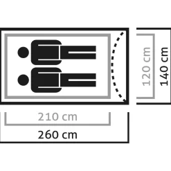 New Tente Litetrek II Lightgrey Cactus Tente Tunnel|Tente 2 Places