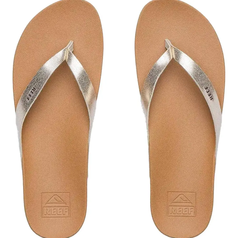 Outlet Tongs Cushion Court Girlss Tan Champagne Chaussures Lifestyle