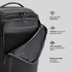 Discount Valise Feather Flight Carry On 40L Black Stingray Sac De Voyage
