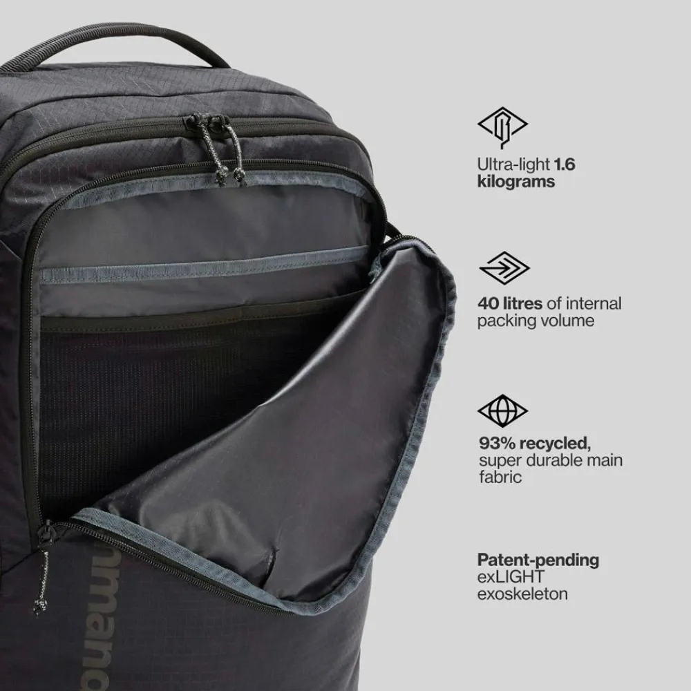 Discount Valise Feather Flight Carry On 40L Black Stingray Sac De Voyage