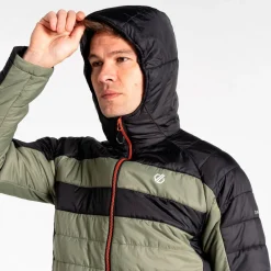 Veste Randonnée<DARE2B Veste de rando Touring II Baffled Jacket Black Olivine Green