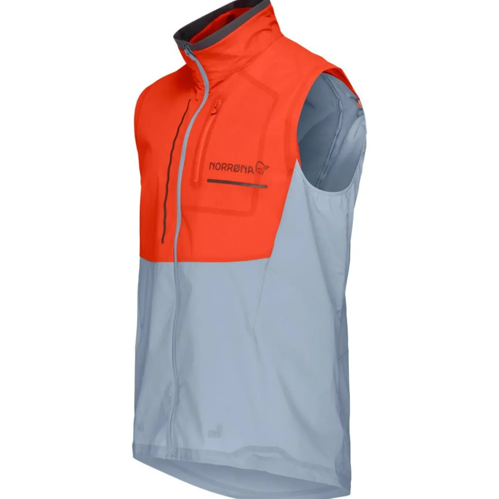 Veste Trail|Vêtements De Trail<Norrona Veste de trail senja aero90 Vest M's Arednalin - Blue Fog