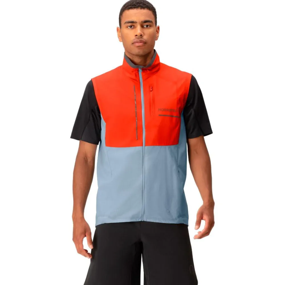 Veste Trail|Vêtements De Trail<Norrona Veste de trail senja aero90 Vest M's Arednalin - Blue Fog