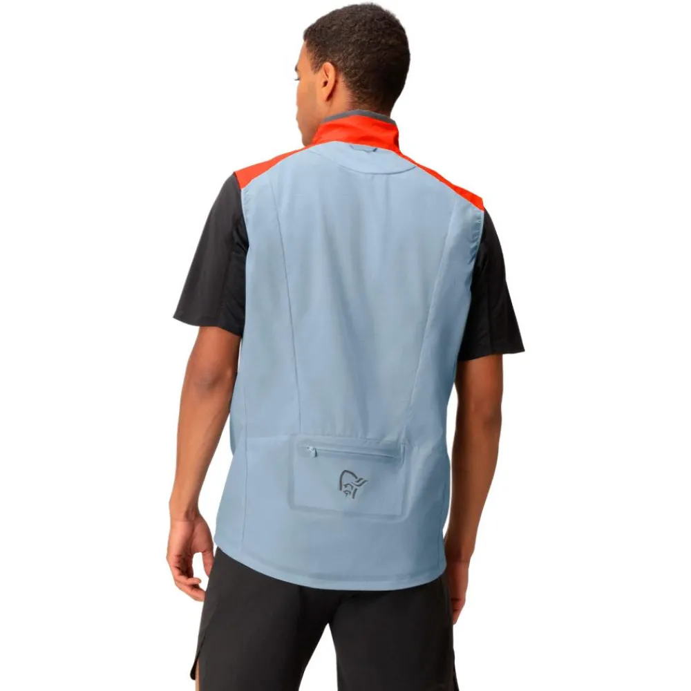 Veste Trail|Vêtements De Trail<Norrona Veste de trail senja aero90 Vest M's Arednalin - Blue Fog
