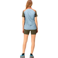 Veste Trail|Veste Randonnée<Norrona Veste de trail senja aero90 Vest W's Flamingo - Blue Fog