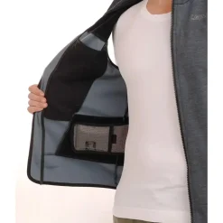 New Veste Heat Vest 2.0 Men + 2 Heat Pads Black Grey Melange Sweat - Pull - Poncho