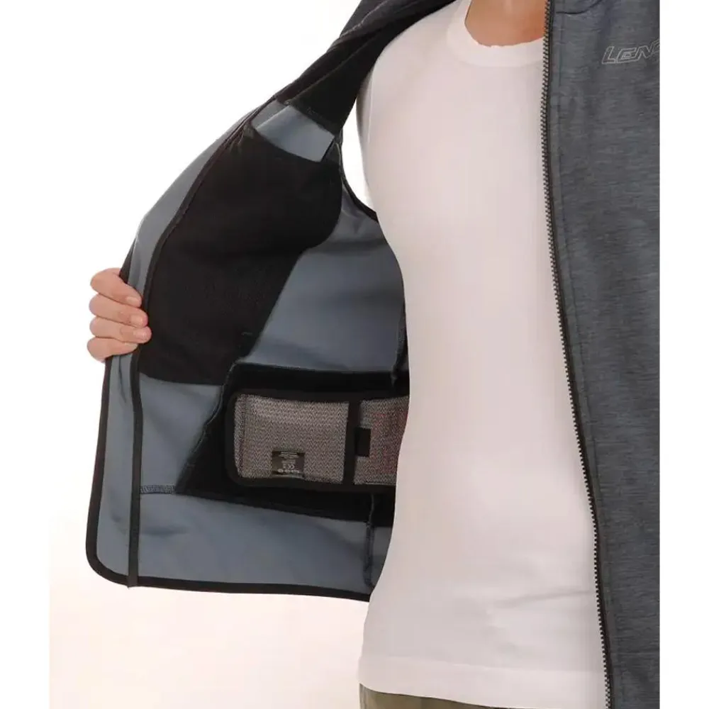 New Veste Heat Vest 2.0 Men + 2 Heat Pads Black Grey Melange Sweat - Pull - Poncho