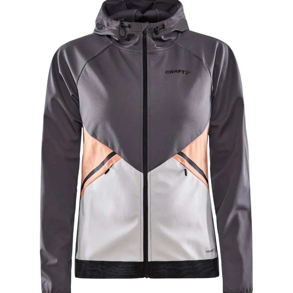 Veste Ski De Fond|Veste Ski De Fond<Craft Veste Nordique Glide Hood Jkt W Granite Ash