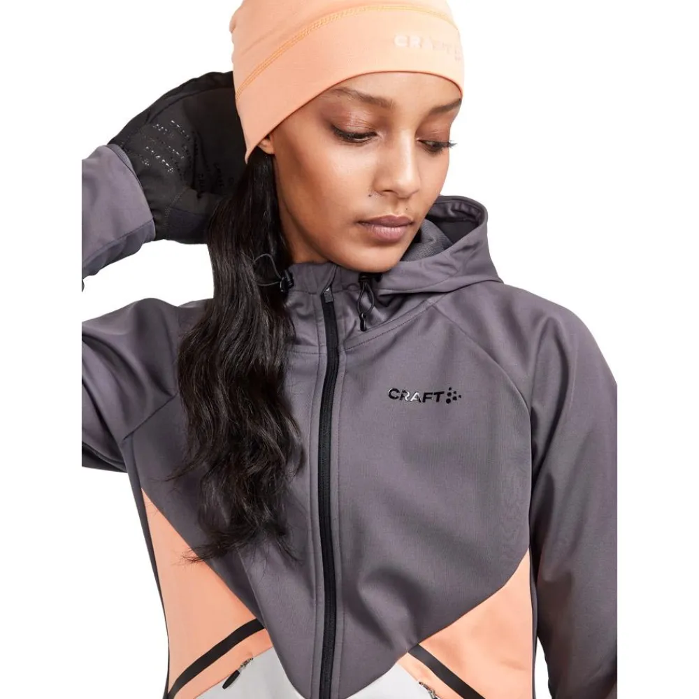 Veste Ski De Fond|Veste Ski De Fond<Craft Veste Nordique Glide Hood Jkt W Granite Ash