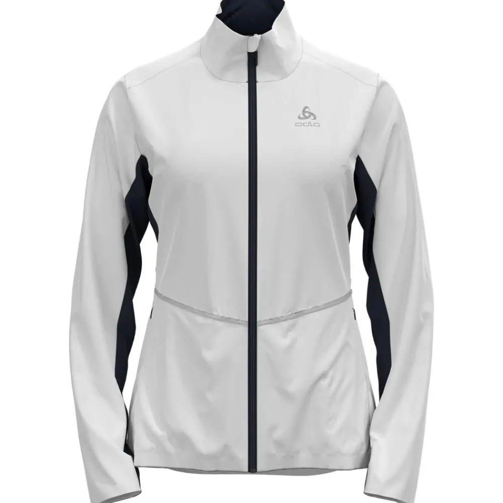 Veste Ski De Fond|Veste Ski De Fond<Odlo Veste Nordique Markenes Wmn Jkt White/Dark Sapphire