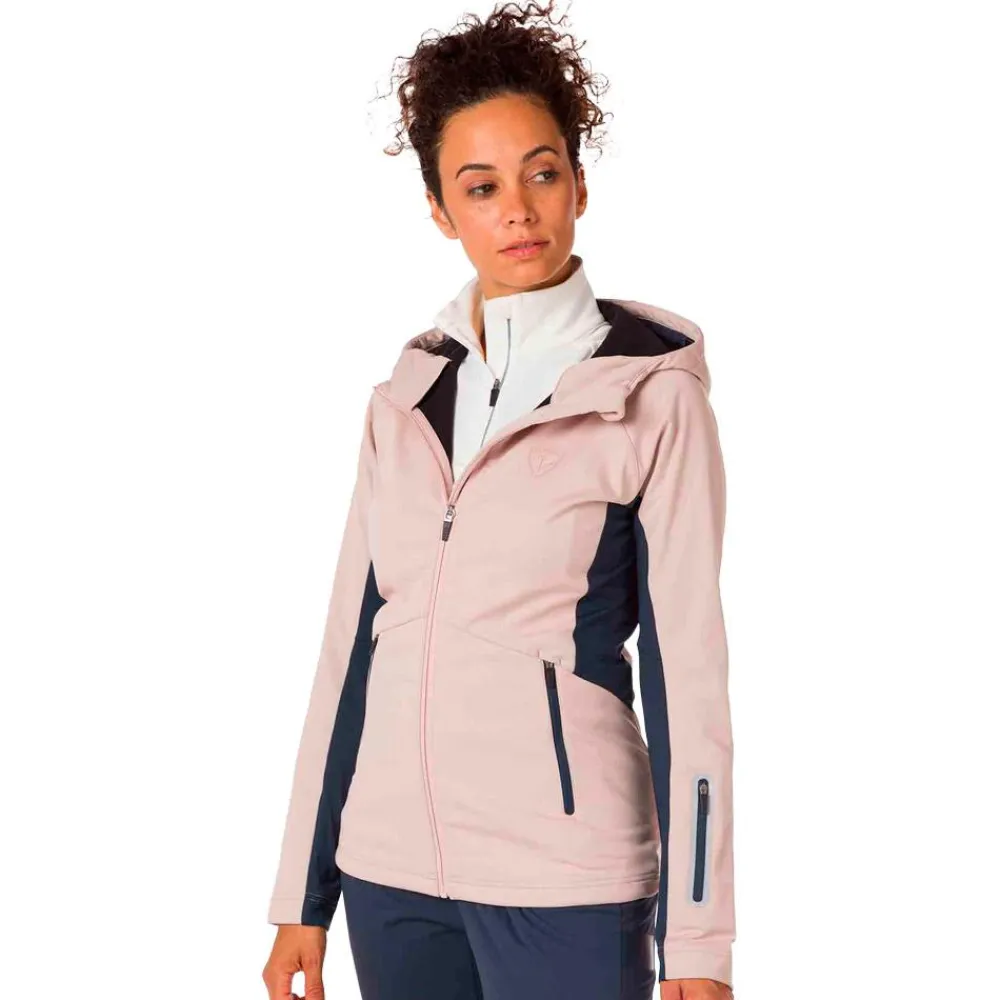 Outlet Veste Nordique W Softshell Hoodie Powder Pink Veste Ski De Fond|Veste Ski De Fond