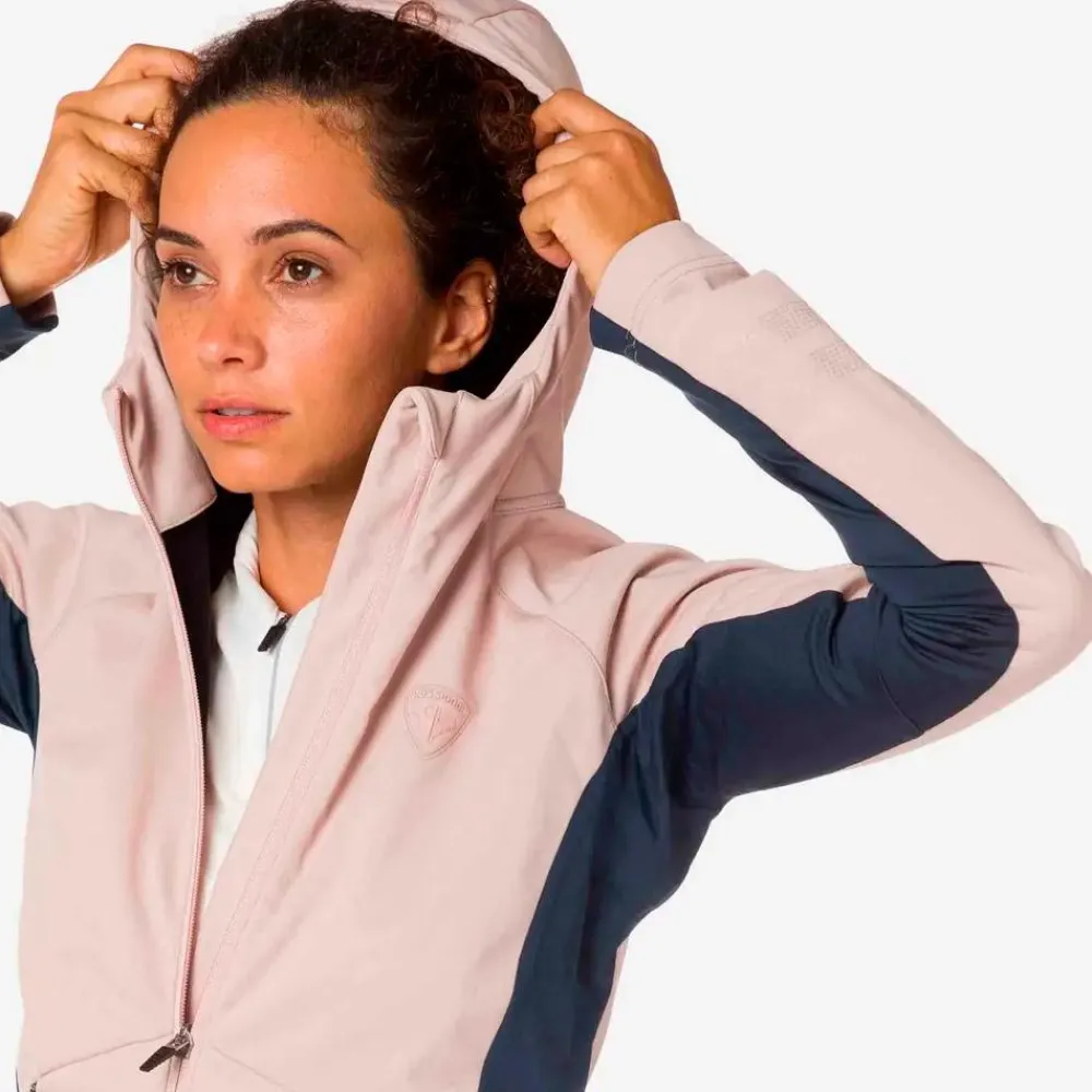 Outlet Veste Nordique W Softshell Hoodie Powder Pink Veste Ski De Fond|Veste Ski De Fond