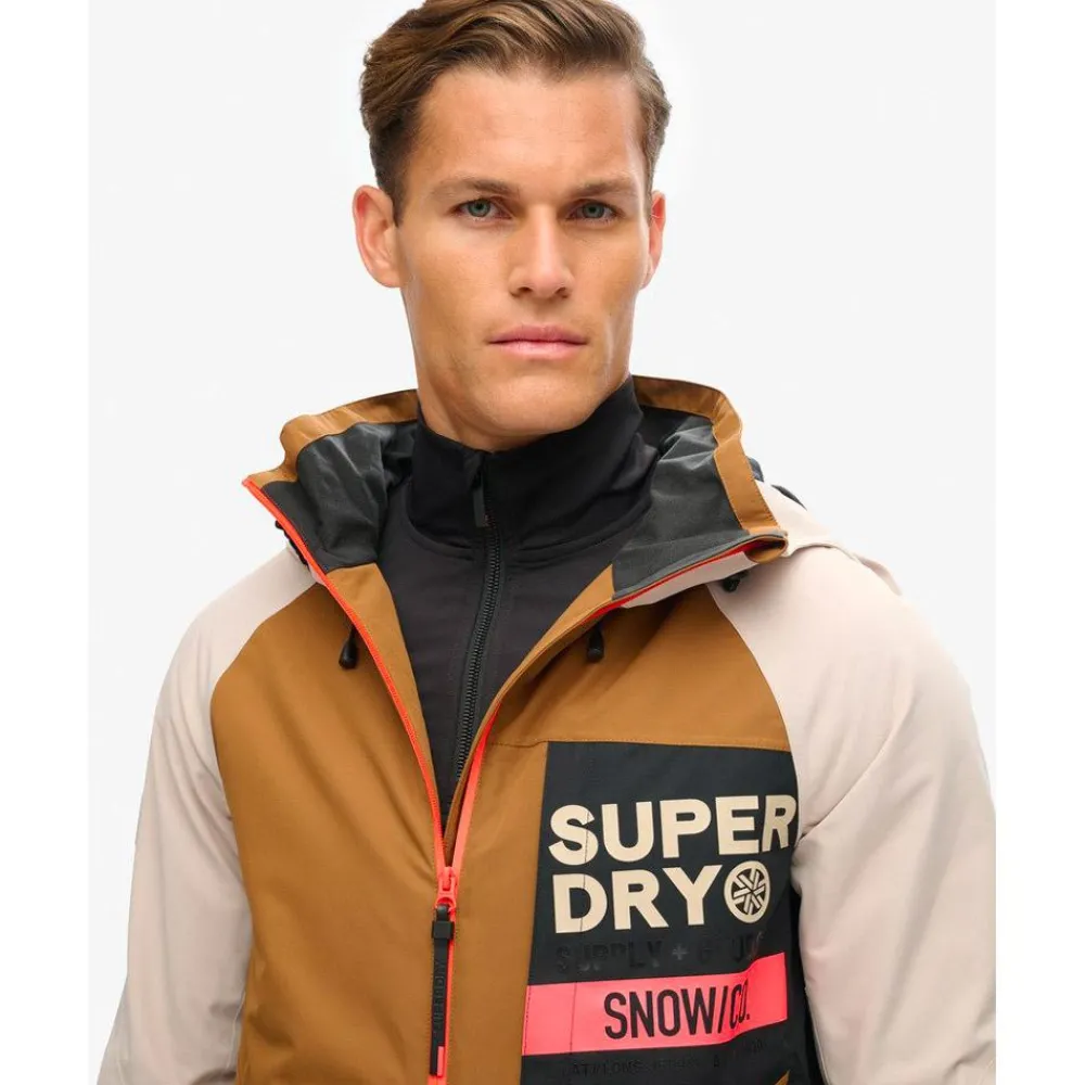 Veste De Ski Homme|Veste De Ski<Superdry Veste technique Freestyle Core Jacket Tobacco Brown